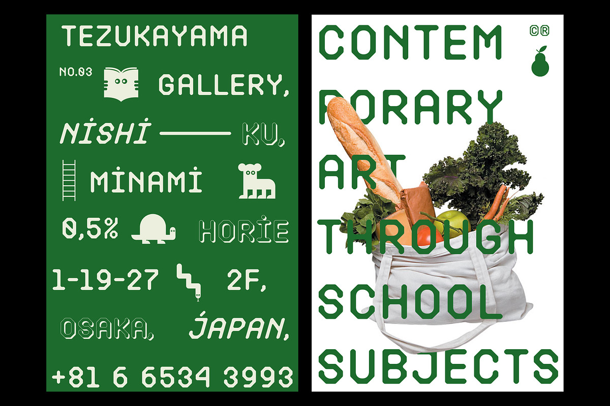 SP MONORIUM MODULAR FONT + DINGBAT, a Sans Serif Font by Sup.Port Studio (Photo 3 of 11)
