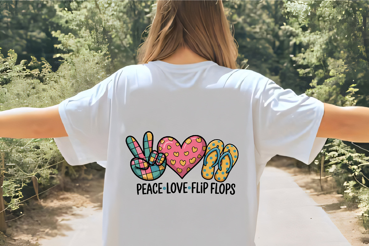 Peace love flip flops summer fun des, an Illustration by CrexoraLab (Photo 4 of 4)