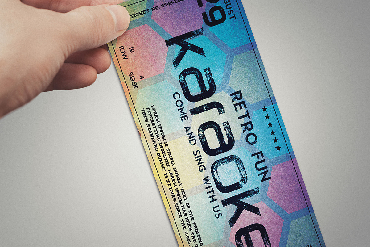 Stylish retro ticket, a Card Template by Tzochko (Photo 4 of 5)
