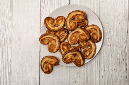 Palmier puff pastry biscuits, a Background Photo by wr7 Media