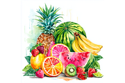 Prompt Watercolor Oranges Clipart, a Decorative Illustration by Creative design (Thumbnail 4 of 7)