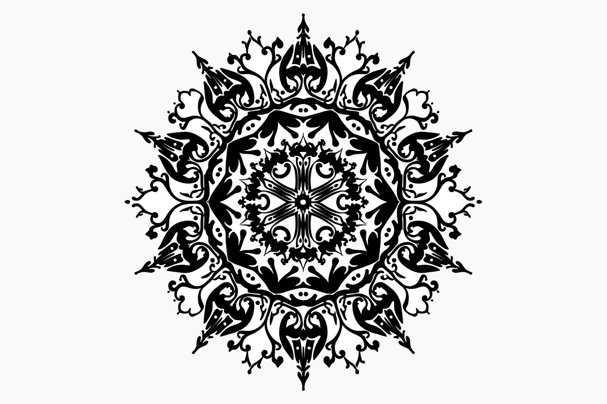 Decorative Mandala Vector Set, an Illustration by hafijul (Photo 9 of 9)