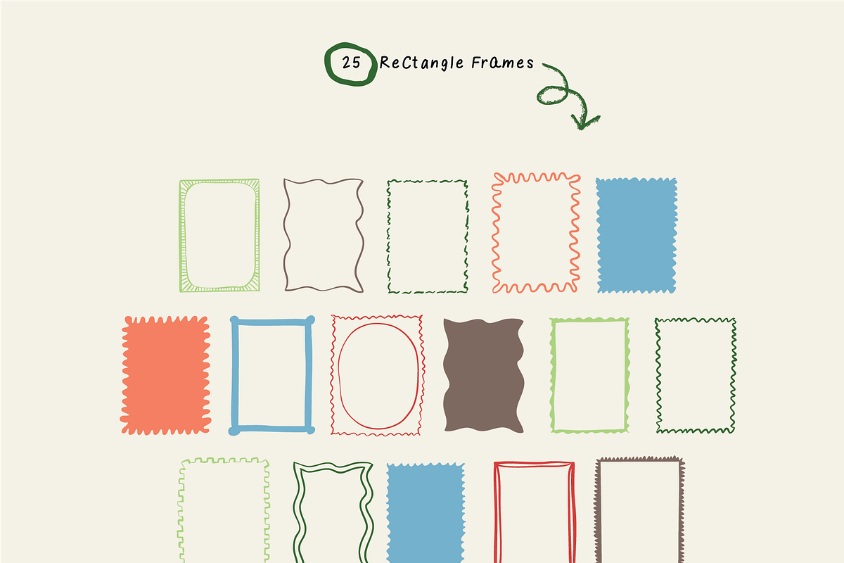 118 Whimsical Vector Frames, an Object Graphic by Design by Laney (Photo 4 of 17)
