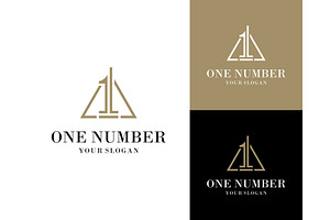 Number 1 Minimalist Logo, a Branding & Logo Template by ika trisiana