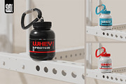 Protein Keychain Container Mockup, a Cups & Container Mockup by SD Mockup (Thumbnail 2 of 4)