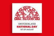 Switzerland National Day Banner, a Social Media Template by nandinigraphics (Thumbnail 2 of 3)