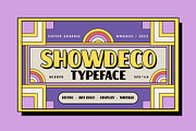 Showdeco | Retro Art Deco Font, a Sans Serif Font by Tiptop Graphic (Thumbnail 1 of 10)
