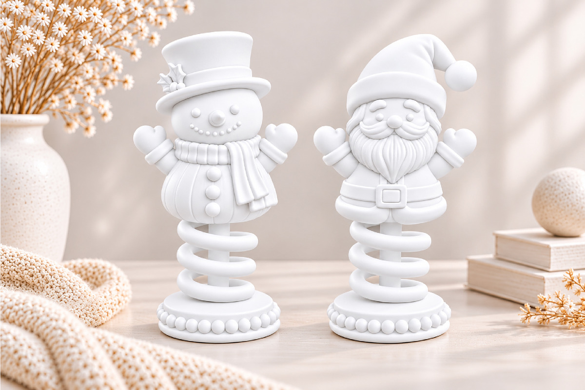 Christmas Santa & Snowman STL, a Scene 3D Model by Layerology (Photo 2 of 4)