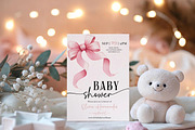 Pastel Pink Baby Shower Invite, an Invitation Template by LucaTheme (Thumbnail 2 of 5)