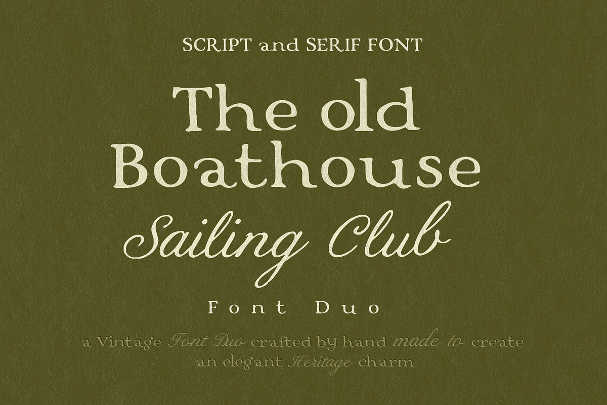 Vintage Serif & Calligraphy Script, a Handwritten Font by Laras Wonderland (Photo 1 of 21)