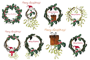 Christmas wreaths and winter animals, an Animal Illustration by Bychovsky design (Thumbnail 2 of 3)