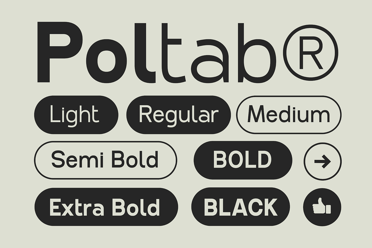 Poltab Font, a Sans Serif Font by Glyphminds Studios (Photo 3 of 11)