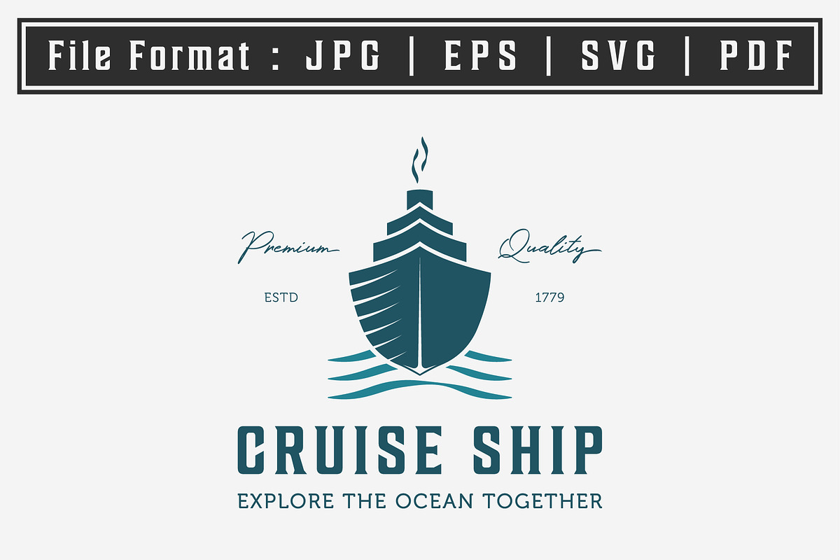 Vintage Retro Cruise Ship Logo Icon, a Branding & Logo Template by Pyruos ID