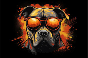 Pitbull splash. Generate Ai, an Animal Photo by Ylivdesign