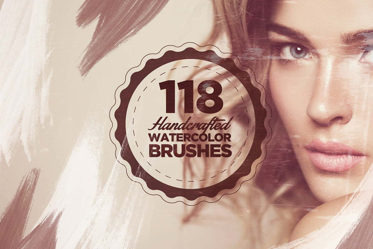 118 Handcrafted Watercolor Brushes, a Brush Add-On by Layerform Design Co. (Photo 1 of 3)