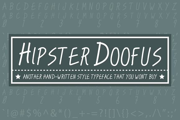 Hipster Doofus - Typeface preview 3