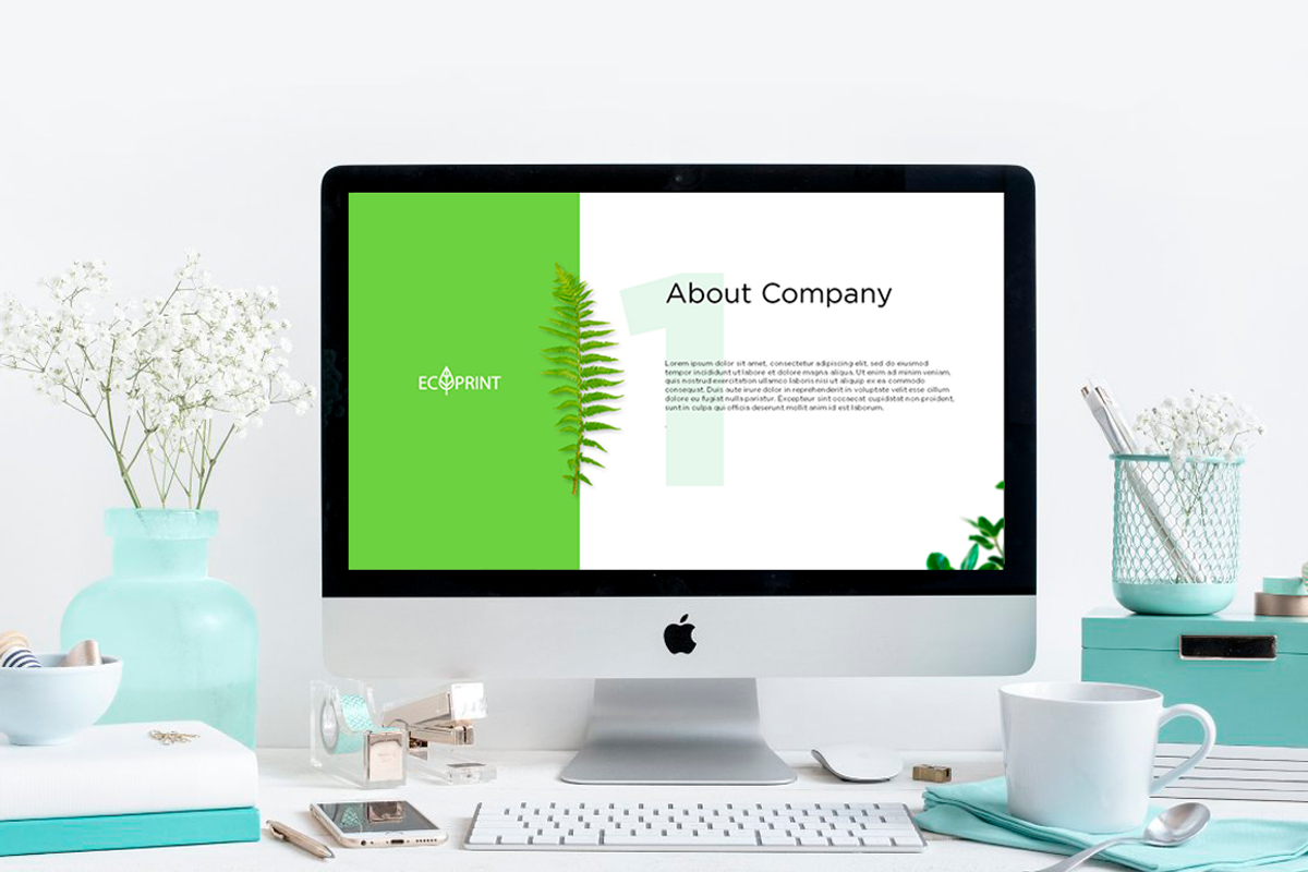 Presentation in ECO style + Logo, a Presentation Template by Kseniia (Photo 2 of 8)