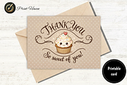 Printable Thank You Card 5x7, a Card Template by Print Haven (Thumbnail 1 of 4)