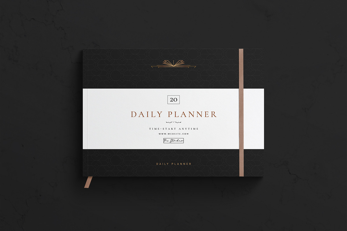 Daily Planner Template Landscape, a Stationery Template by DesignCrest (Photo 1 of 8)