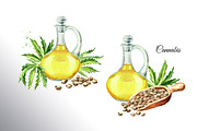 Cannabis. Watercolor collection, a Healthcare Illustration by Daria Ustiugova (Thumbnail 4 of 12)