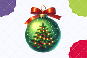 Green Christmas Tree Ball PNG, an Illustration by designcity5 (Thumbnail 4 of 5)