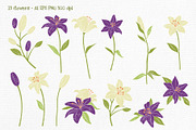 Lily Flower Vector Clipart, an Illustration by Hanna's ArtLab (Thumbnail 4 of 8)