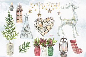 Rustic Christmas Clipart