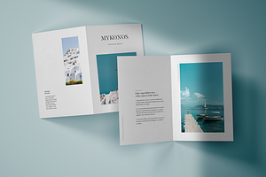 Vertical Bifold Brochure Mockup Set