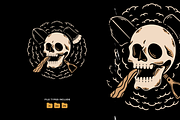 Gravedigger Skull Illustration, an Object Illustration by Decoconio Design (Thumbnail 1 of 3)