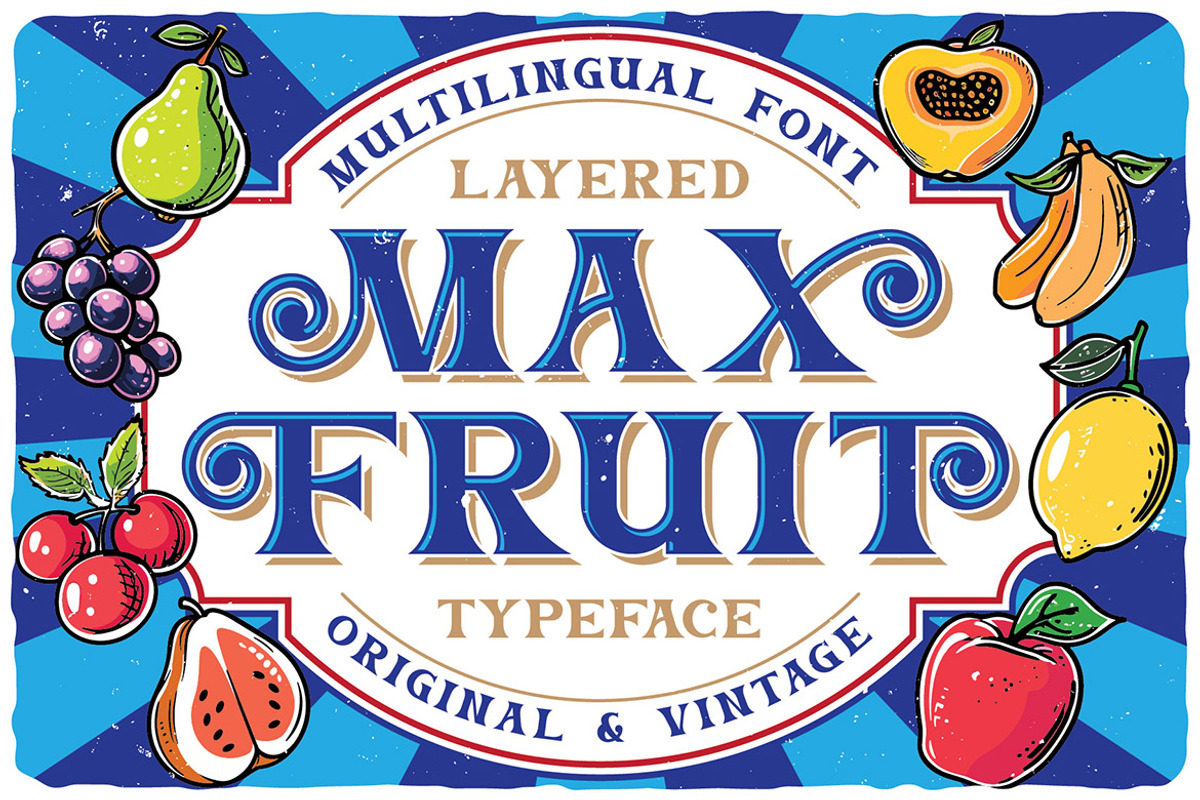 Max Fruit Bold Retro Font, a Serif Font by JumboDesign (Photo 1 of 5)