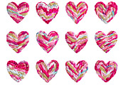 Latch Hook Yarn Crochet Heart clipa, an Illustration by Designworld (Thumbnail 4 of 5)