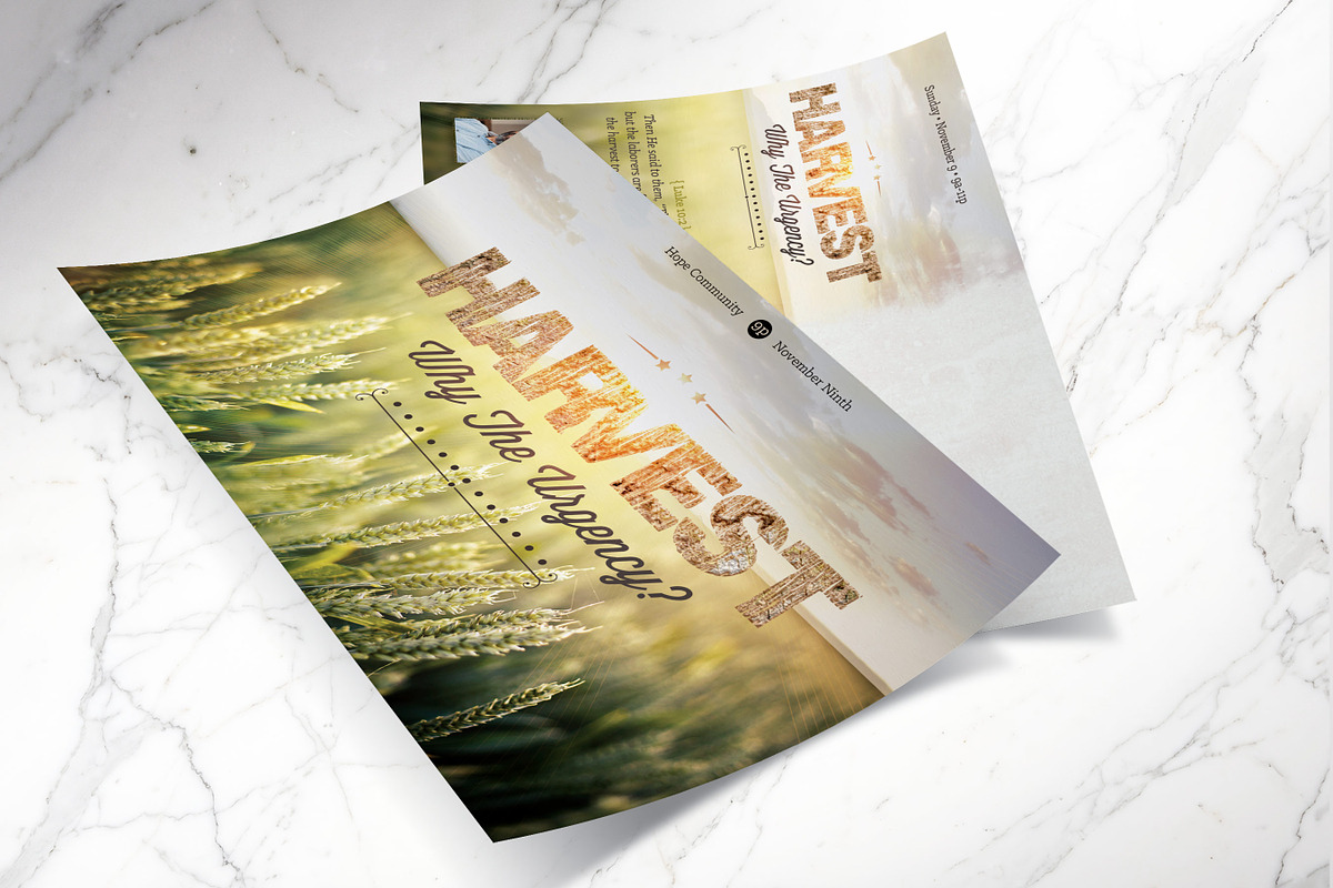 Harvest Urgency Church Flyer PSD, a Flyer Template by Godserv Designs (Photo 5 of 12)