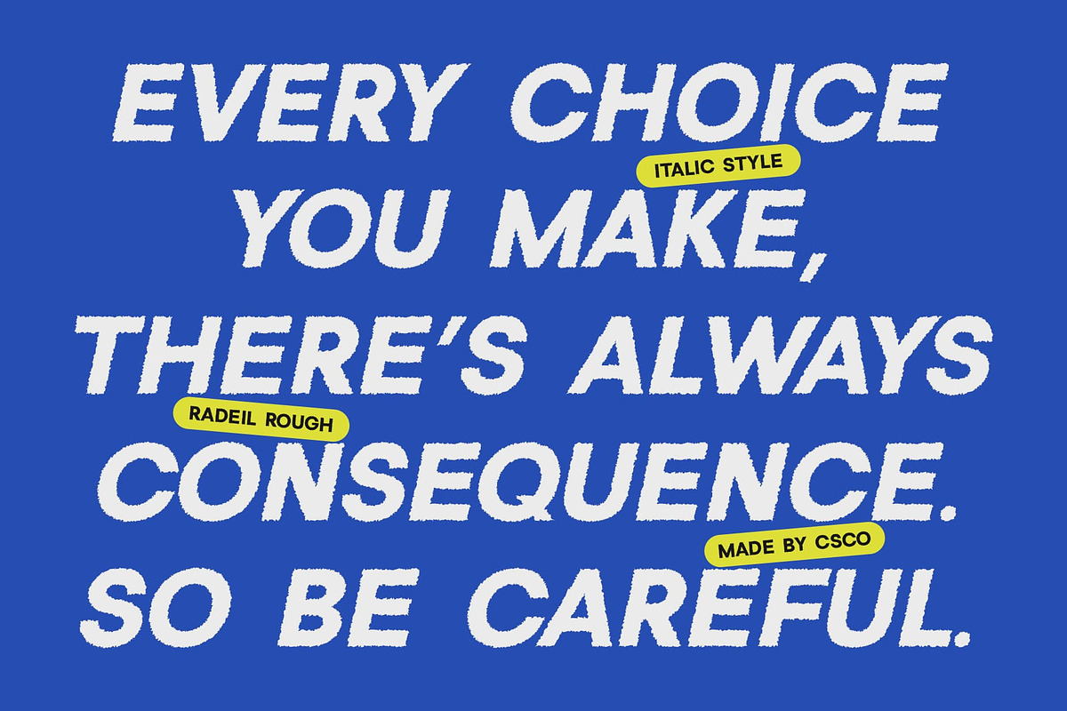Radeil Rough, a Sans Serif Font by Craft Supply Co. (Photo 3 of 8)