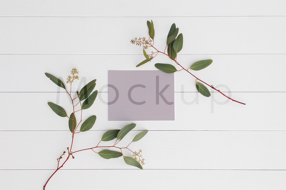 A2 Card Mockup - Eucalyptus 5, a Print Template by ILLONA GRAPHICS (Photo 2 of 5)