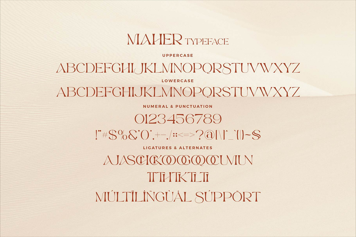 Maher - Stylish Serif Font, a Serif Font by Aqeel_Art (Photo 7 of 8)