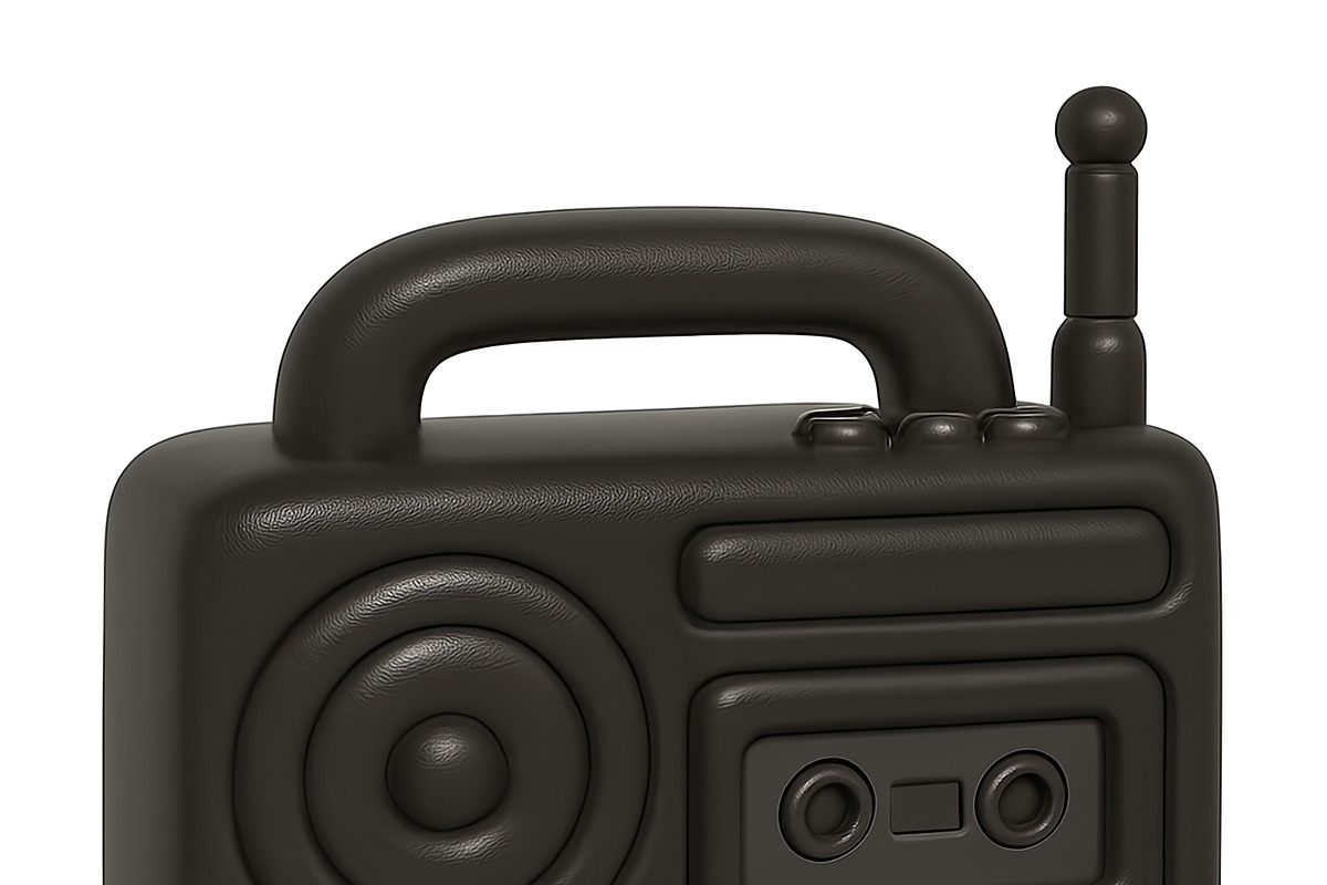Retro radio design isolated on trans, an Illustration by Dvoevnore photos
