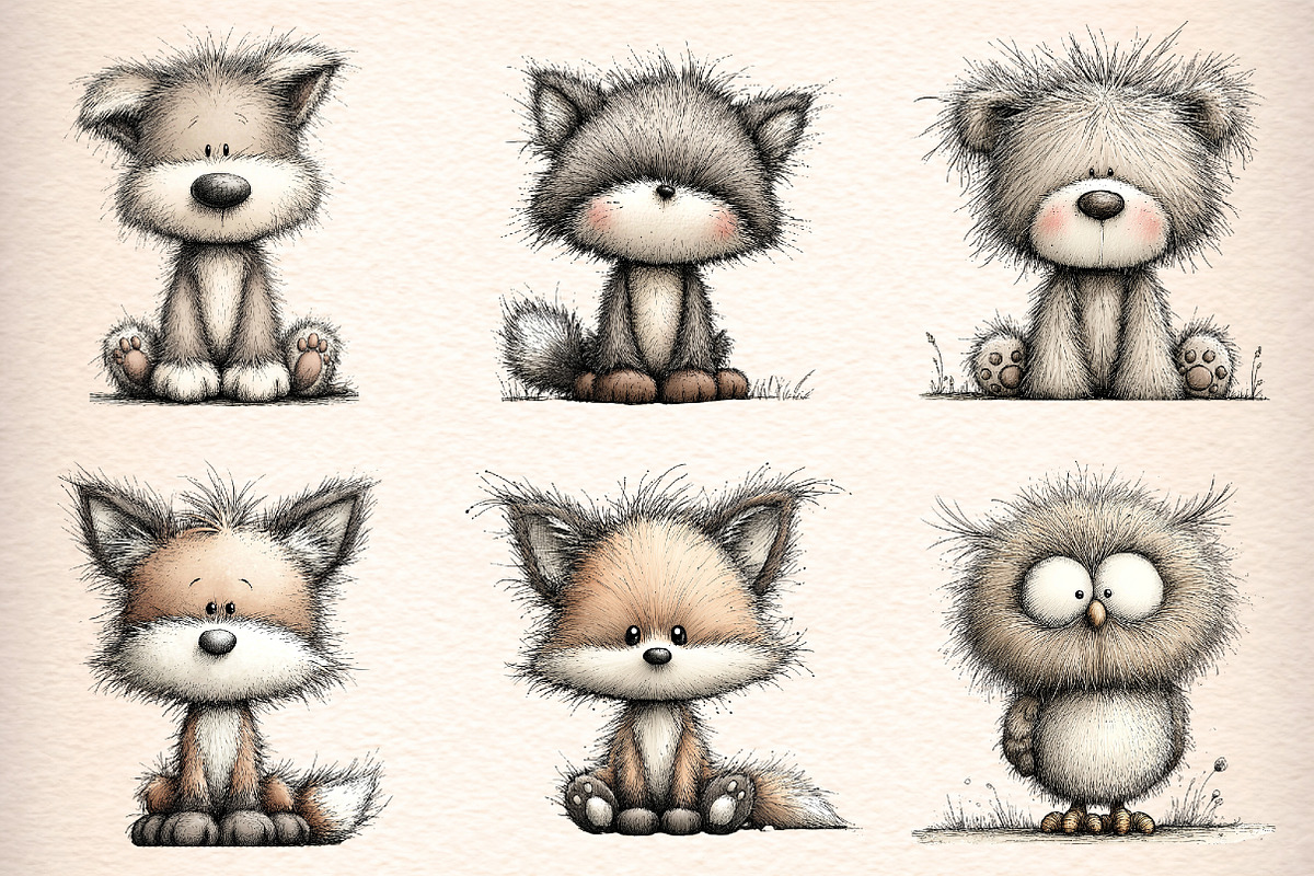 Cute Woodland Animals Clipart, an Illustration by Digital Artistic99 (Photo 3 of 11)