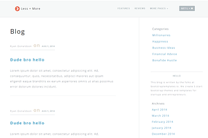 Less More - Bootstrap 3 Theme