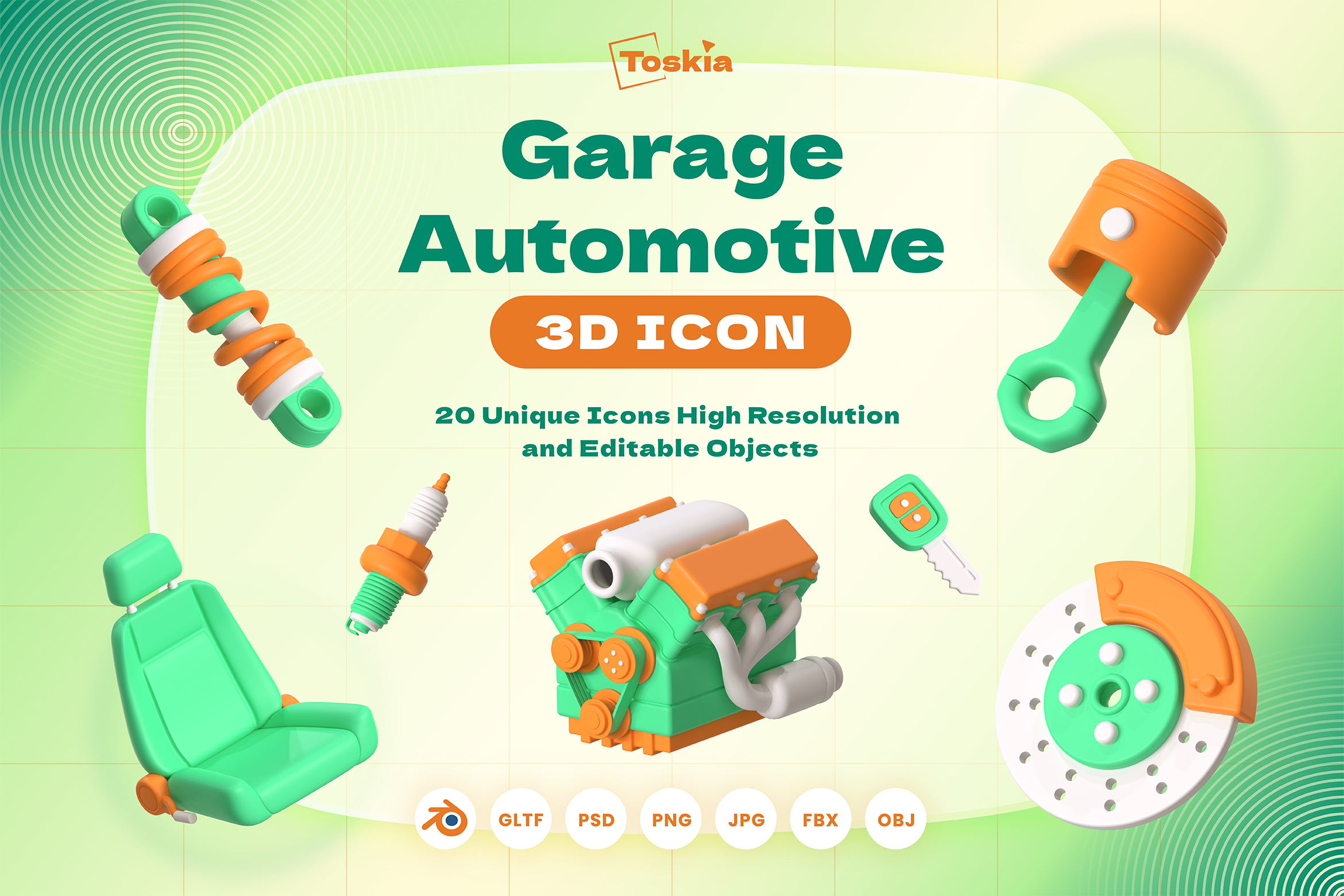 Toskia Garage Automotive by Kerismaker  Creative Market