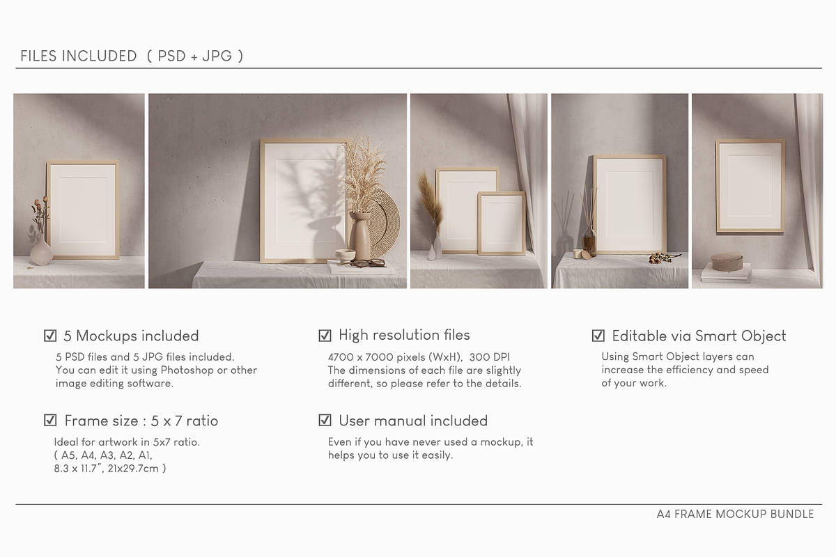 Artwork Frame Mockup Bundle Vol 1, a Print Template by Lelu Art Design (Photo 2 of 8)