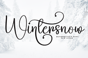 Wintersnow | Script Font, a Handwritten Font by Scratchones (Thumbnail 1 of 9)