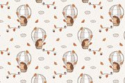 Hedgehog and air balloon, a Pattern Graphic by Olena Kuznietsova (Thumbnail 9 of 10)