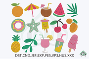 Summer Beach Element Embroidery, a Solid Icon by Craft Nest (Thumbnail 1 of 5)