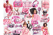 Fashion Black Girl Clipart PNG, a Person Illustration by GlamArtZhanna (Thumbnail 4 of 5)