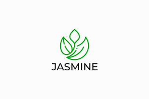 Abstract Jasmine Floral Linear Logo, a Branding & Logo Template by Signatoro