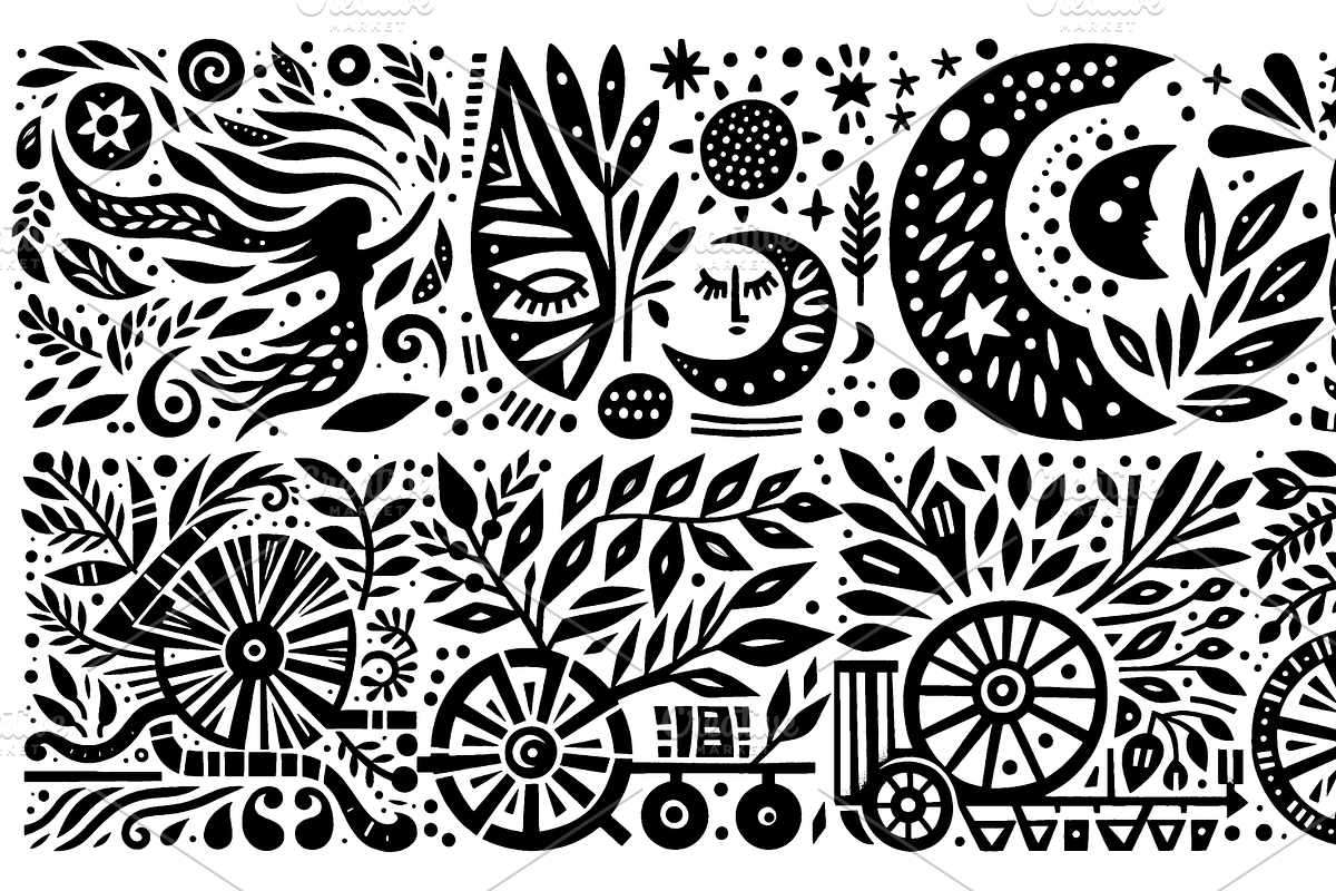 Vintage Fruits Folk Art, a Decorative Illustration by devastd (Photo 26 of 27)