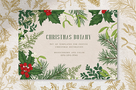 Christmas botany, a Card Template by Lisla