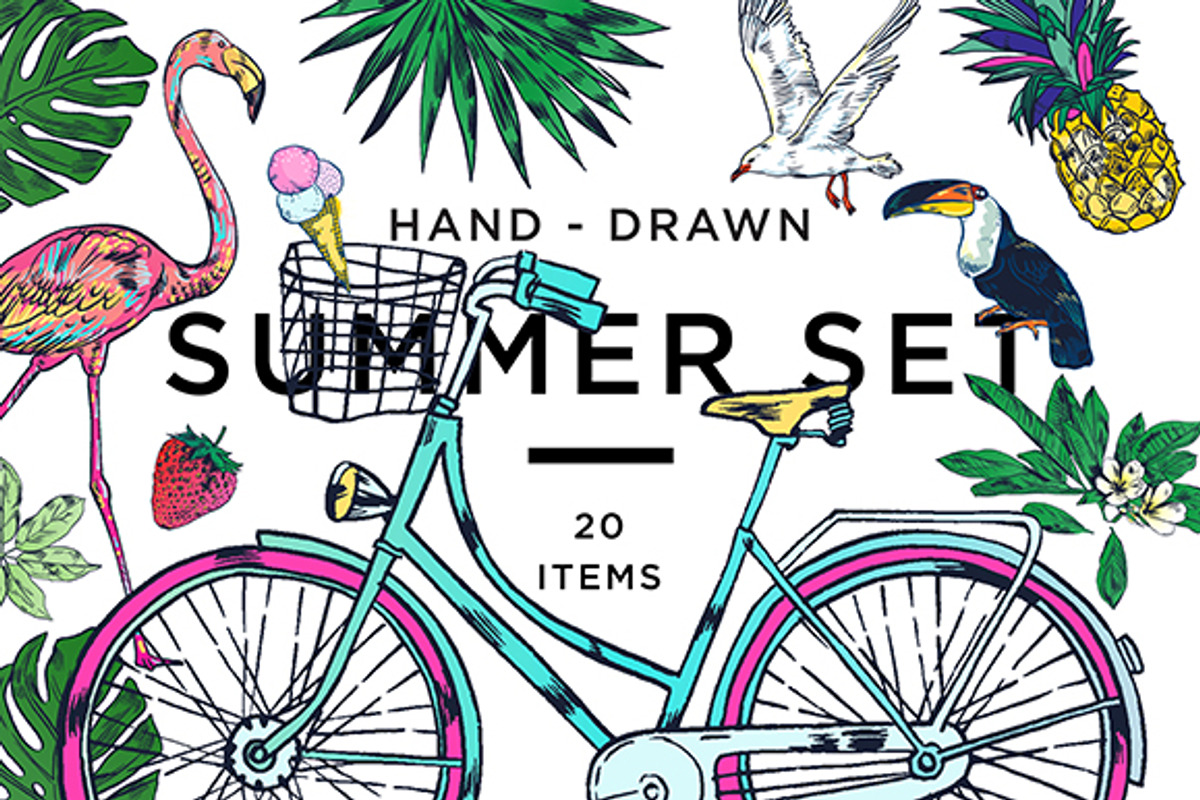 SUMMER set, a Decorative Illustration by Tanya Akhmett (Photo 1 of 2)
