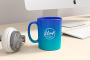Coffee Mug Mockup on Workspace, a Cups & Container Mockup by Designrepos (Thumbnail 2 of 4)