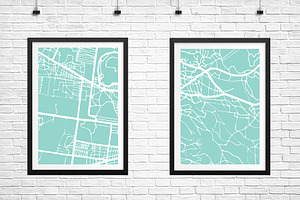 Liege City Map In Retro Style.